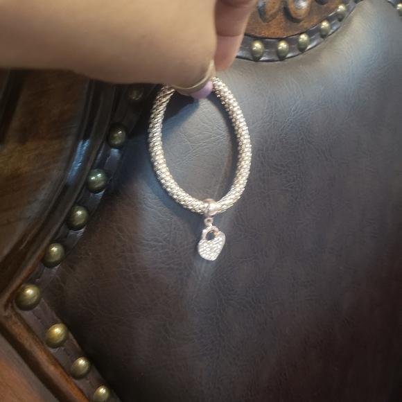 3pc/set Rhinestone Charm Bangle ❤ Heart bracelet Silver Gold & Rose gold - Picture 10 of 11